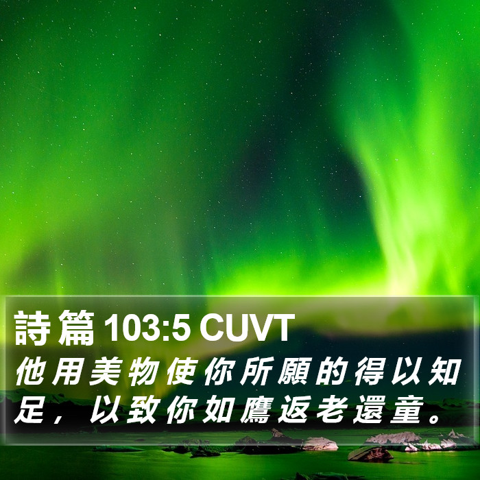 詩 篇 103:5 CUVT Bible Study