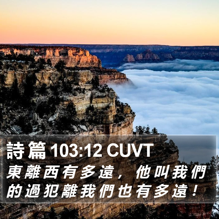 詩 篇 103:12 CUVT Bible Study