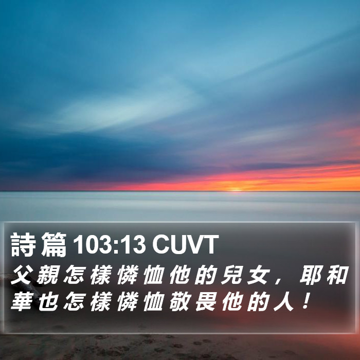 詩 篇 103:13 CUVT Bible Study