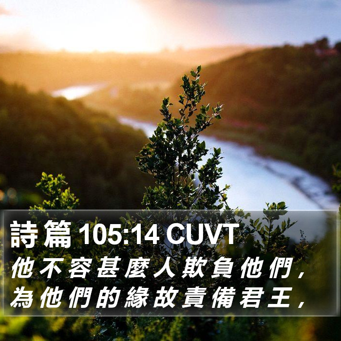 詩 篇 105:14 CUVT Bible Study