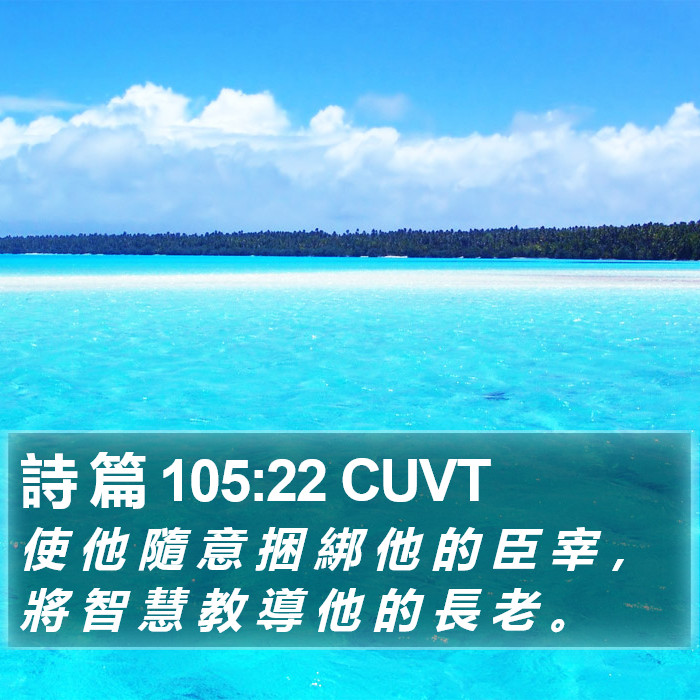 詩 篇 105:22 CUVT Bible Study