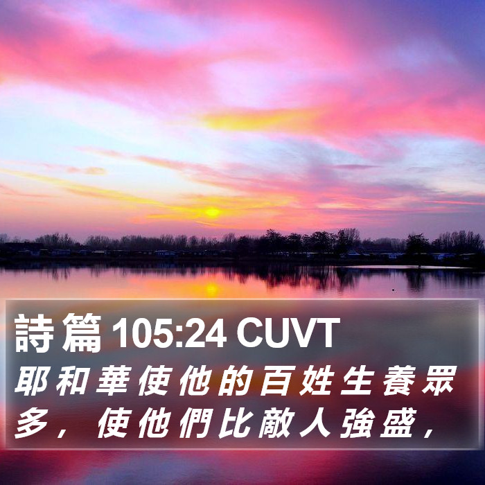 詩 篇 105:24 CUVT Bible Study