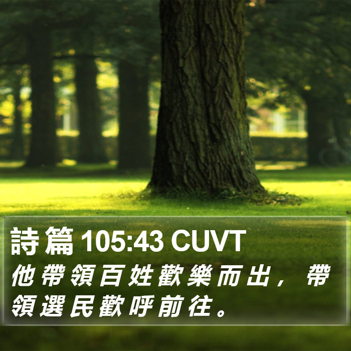 詩 篇 105:43 CUVT Bible Study
