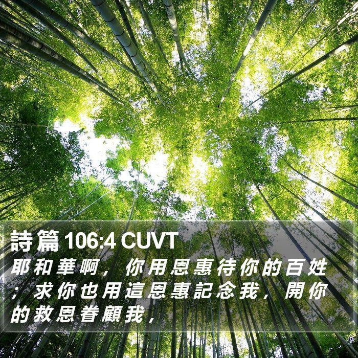 詩 篇 106:4 CUVT Bible Study