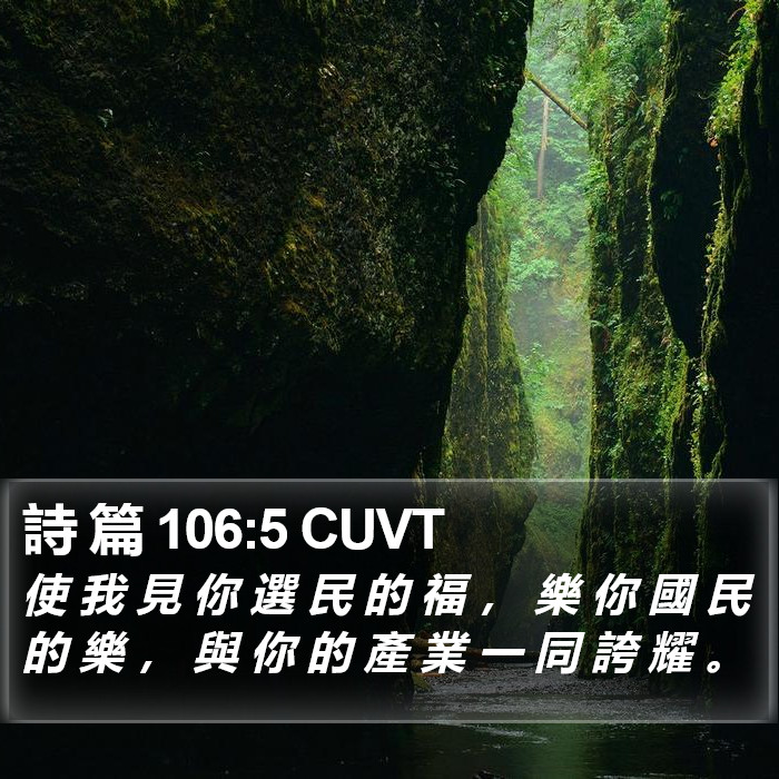 詩 篇 106:5 CUVT Bible Study