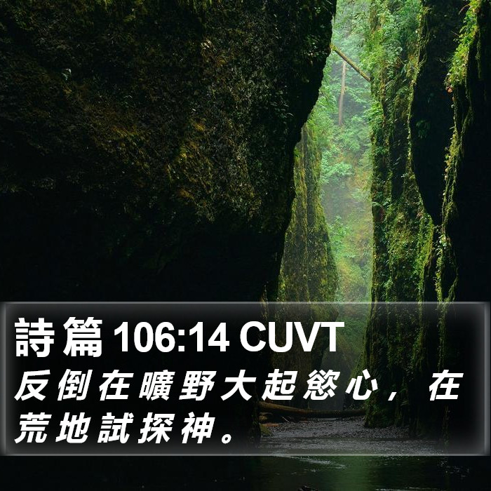 詩 篇 106:14 CUVT Bible Study