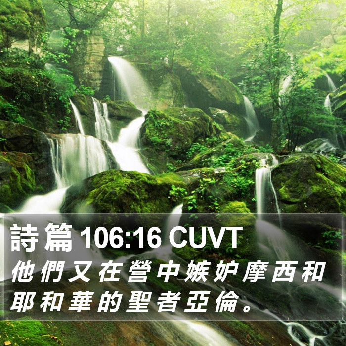 詩 篇 106:16 CUVT Bible Study