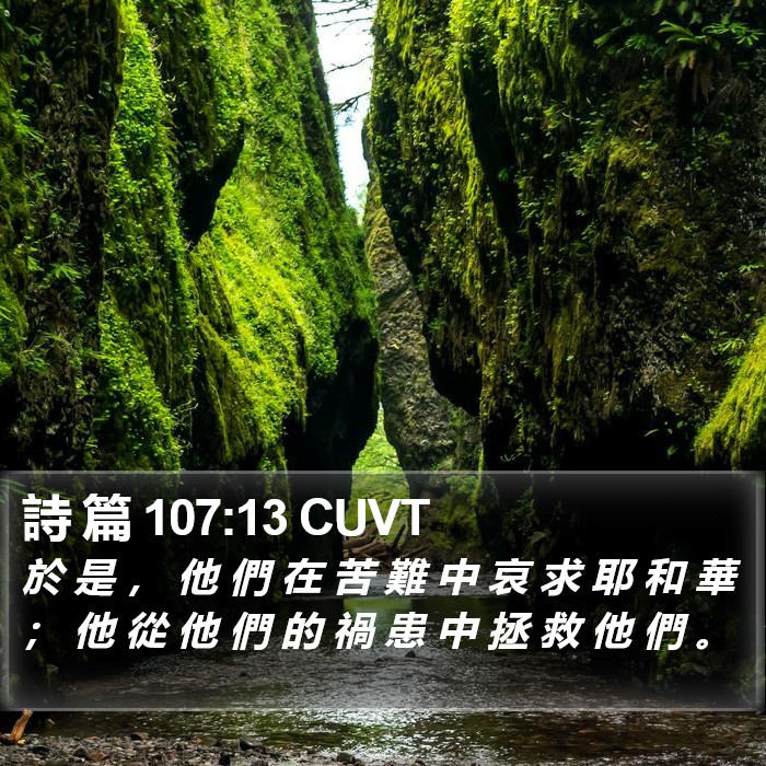 詩 篇 107:13 CUVT Bible Study