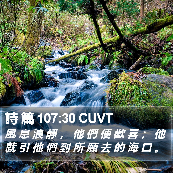 詩 篇 107:30 CUVT Bible Study