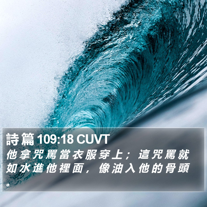 詩 篇 109:18 CUVT Bible Study