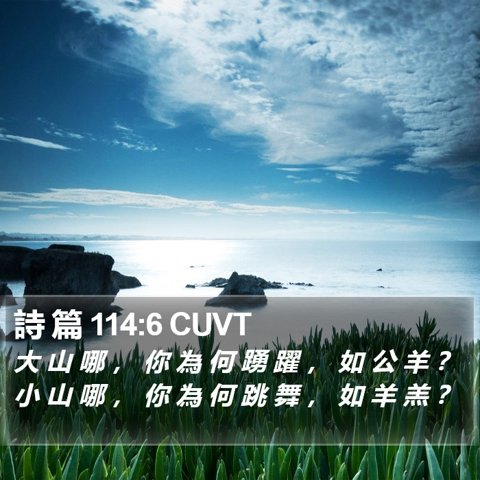 詩 篇 114:6 CUVT Bible Study