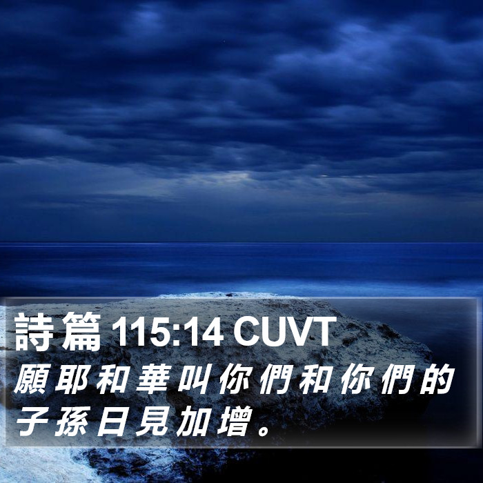 詩 篇 115:14 CUVT Bible Study