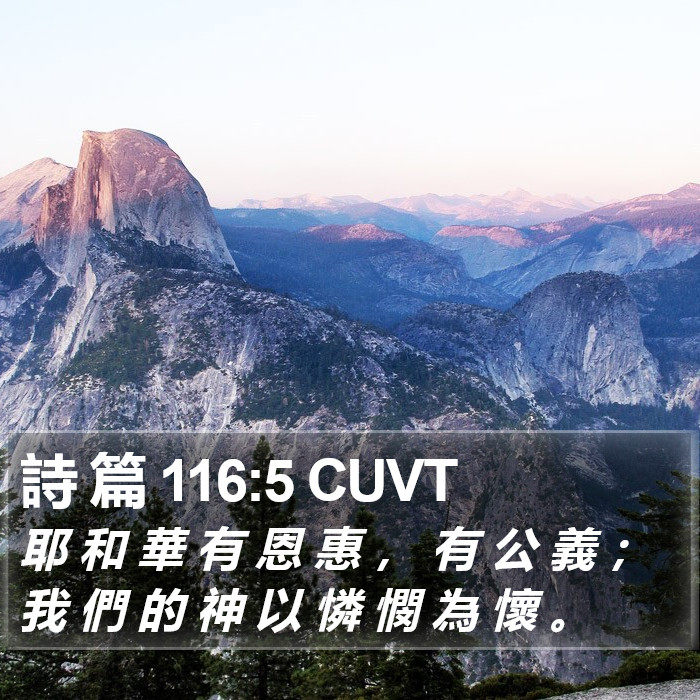 詩 篇 116:5 CUVT Bible Study