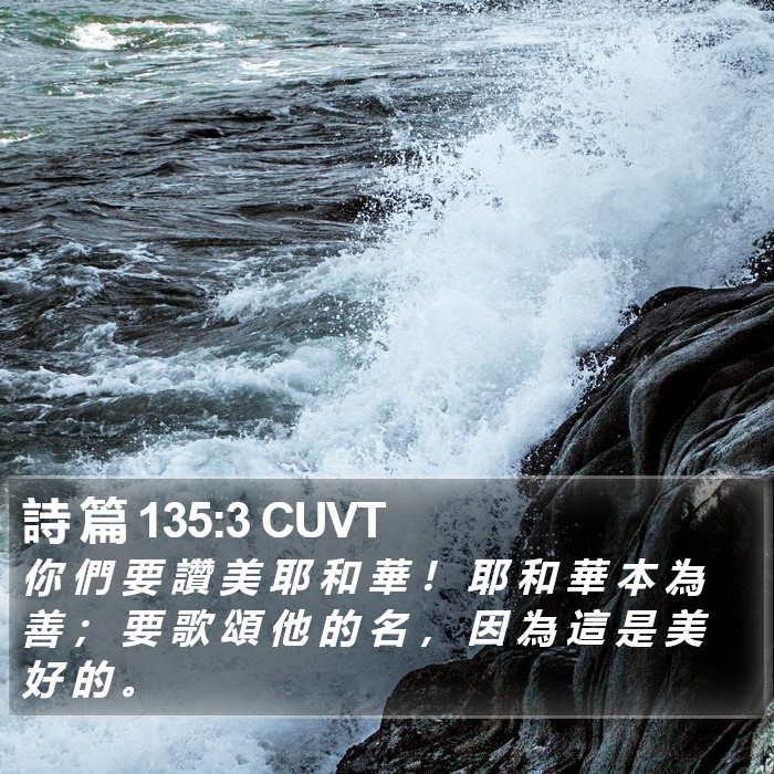 詩 篇 135:3 CUVT Bible Study