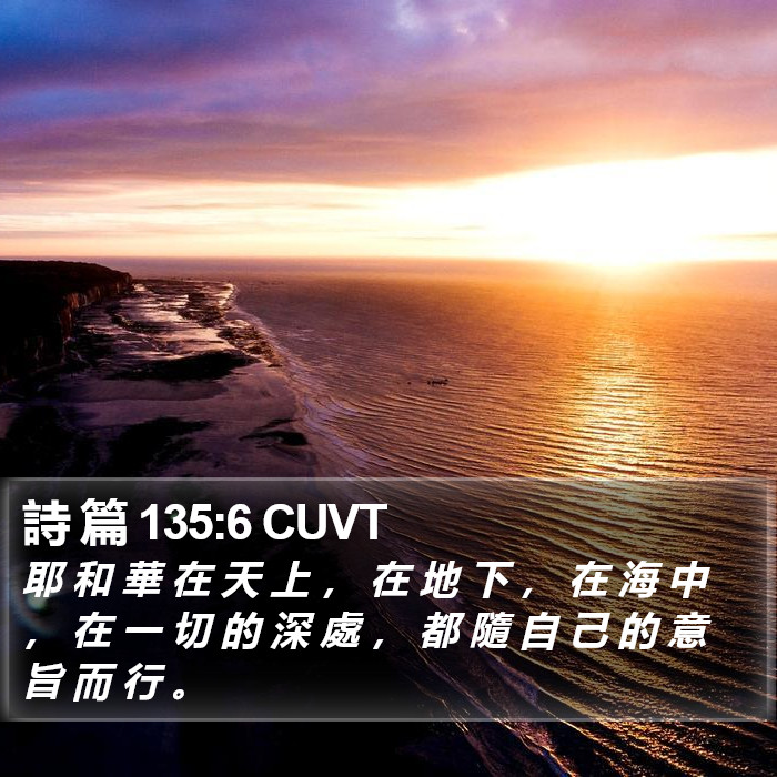 詩 篇 135:6 CUVT Bible Study