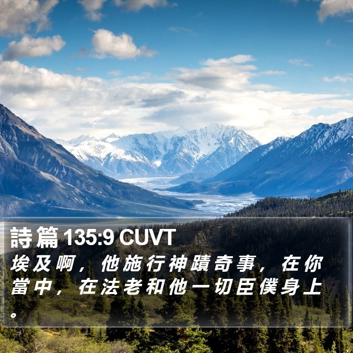 詩 篇 135:9 CUVT Bible Study