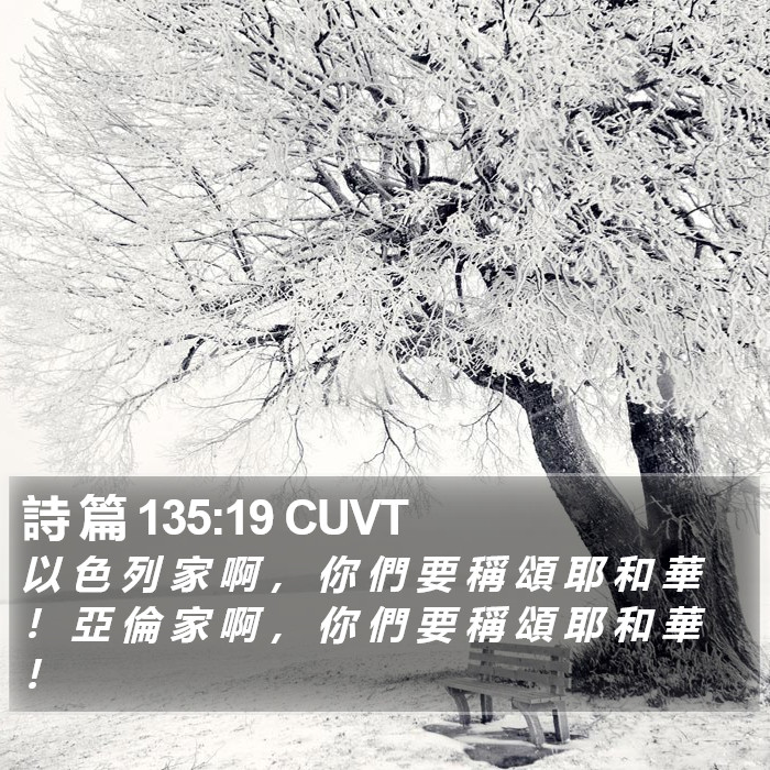 詩 篇 135:19 CUVT Bible Study