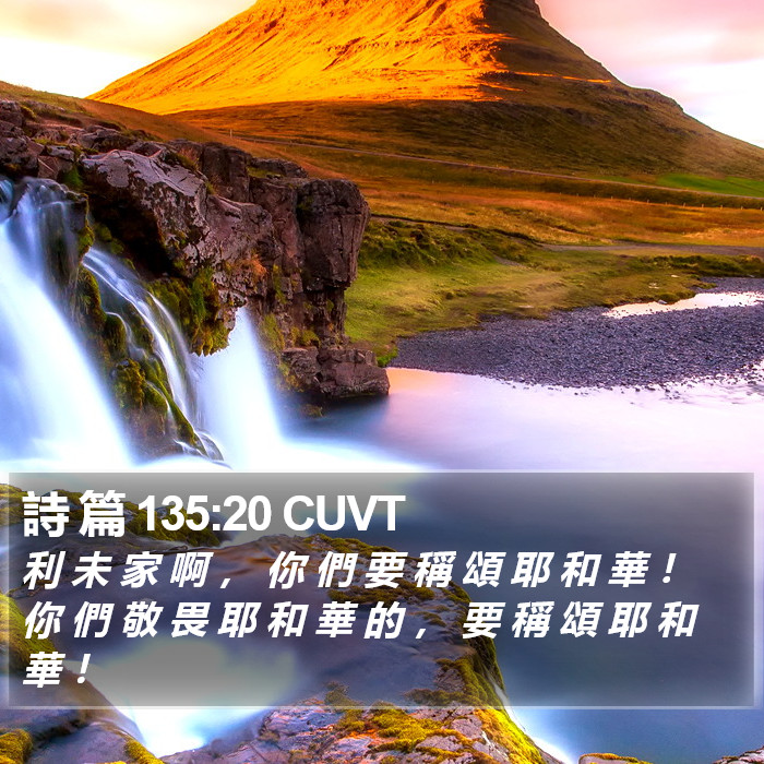 詩 篇 135:20 CUVT Bible Study