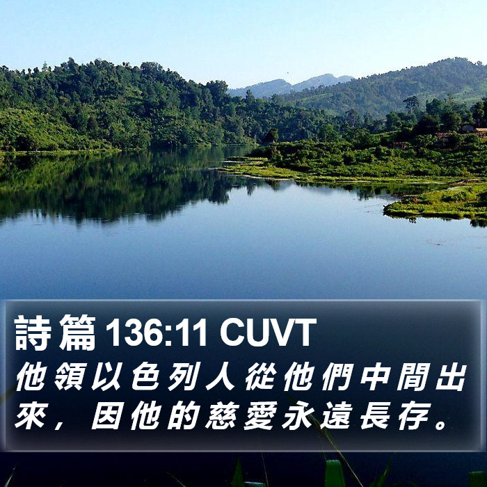 詩 篇 136:11 CUVT Bible Study