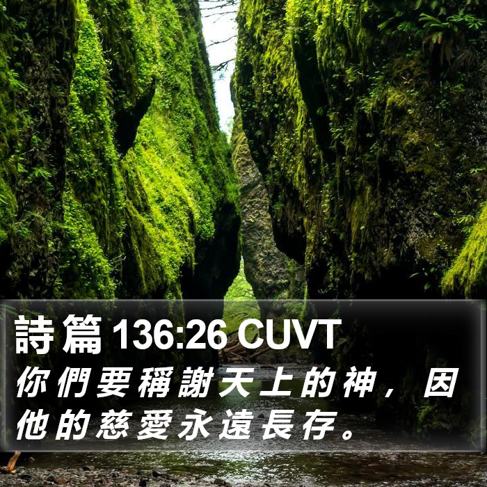 詩 篇 136:26 CUVT Bible Study