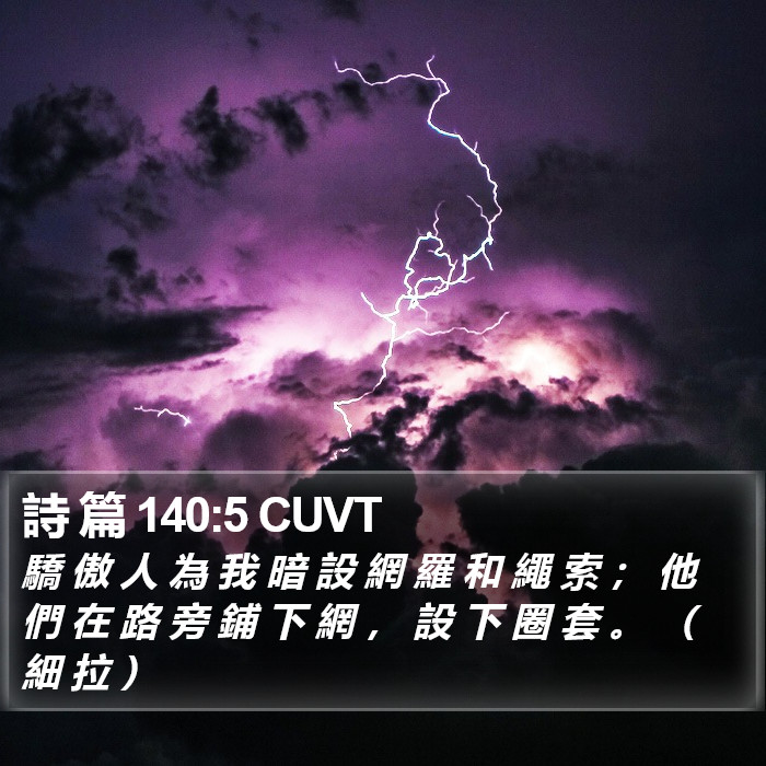 詩 篇 140:5 CUVT Bible Study