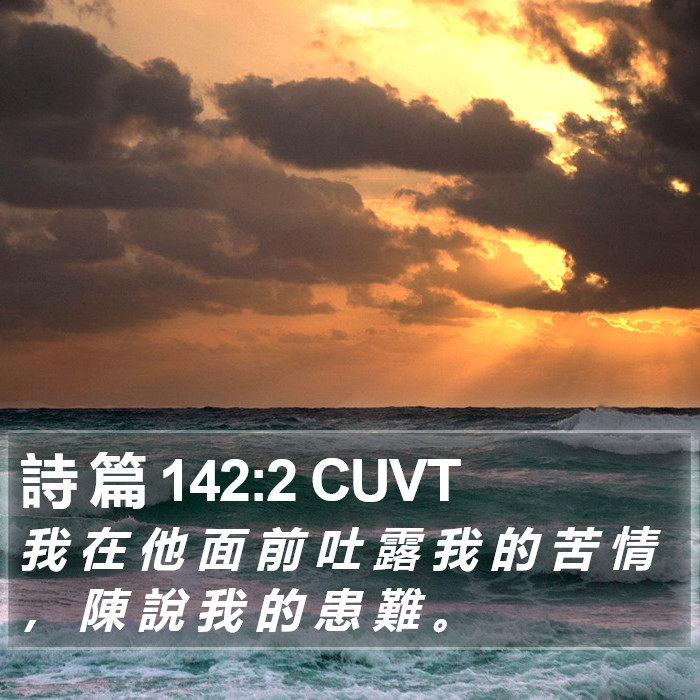 詩 篇 142:2 CUVT Bible Study