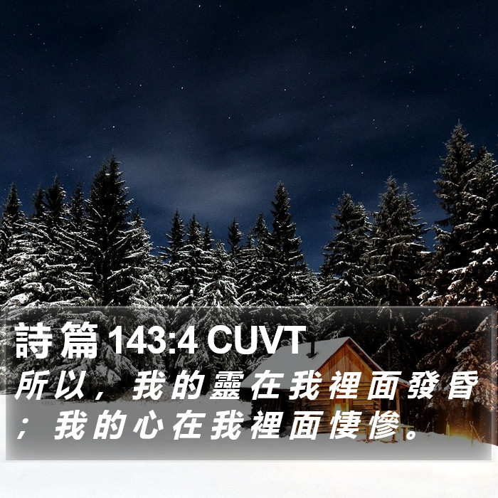 詩 篇 143:4 CUVT Bible Study