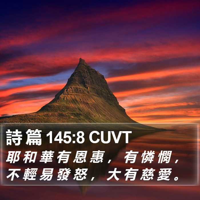 詩 篇 145:8 CUVT Bible Study