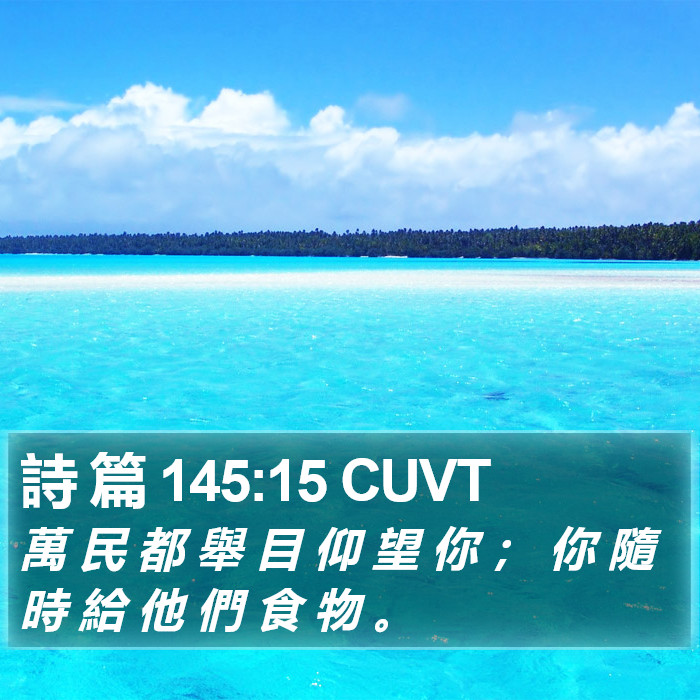 詩 篇 145:15 CUVT Bible Study