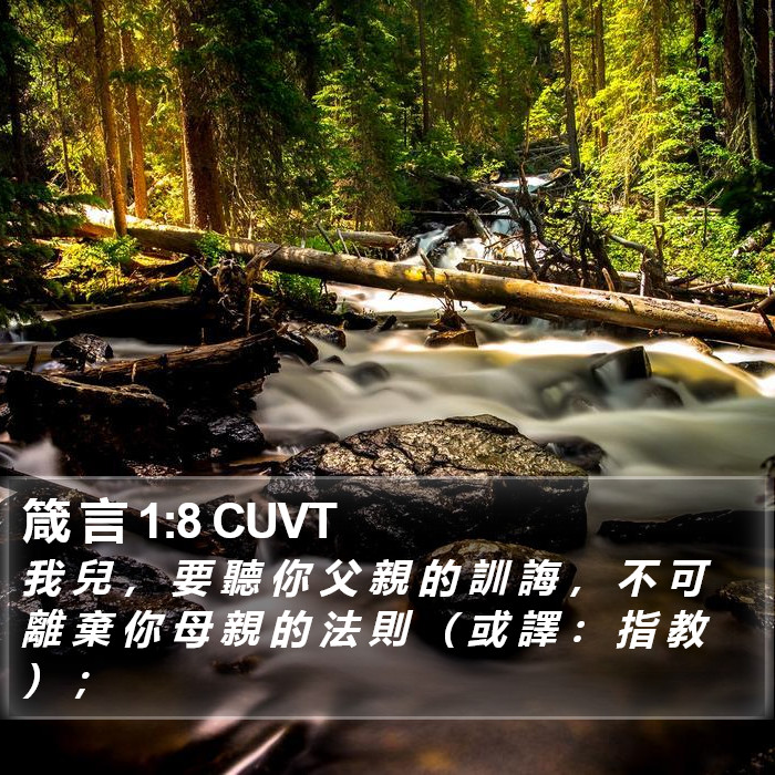 箴 言 1:8 CUVT Bible Study