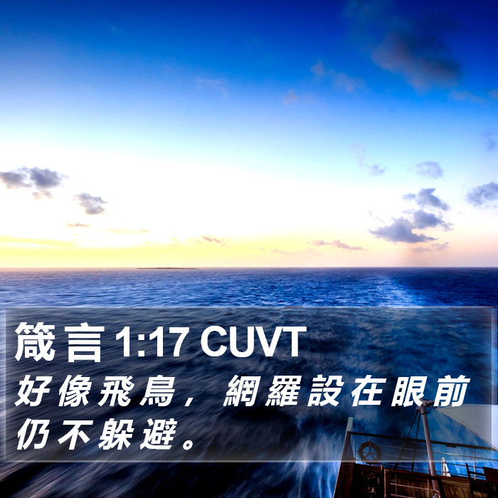 箴 言 1:17 CUVT Bible Study