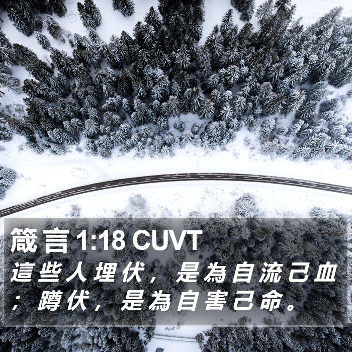 箴 言 1:18 CUVT Bible Study