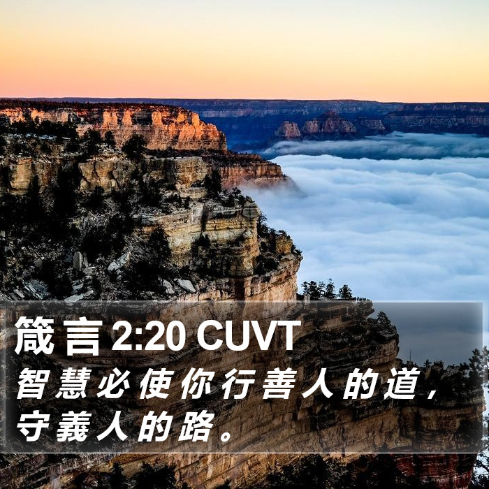 箴 言 2:20 CUVT Bible Study