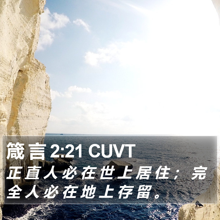 箴 言 2:21 CUVT Bible Study