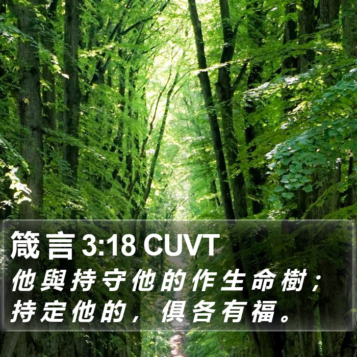 箴 言 3:18 CUVT Bible Study