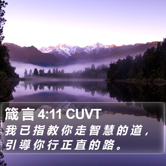 箴 言 4:11 CUVT Bible Study