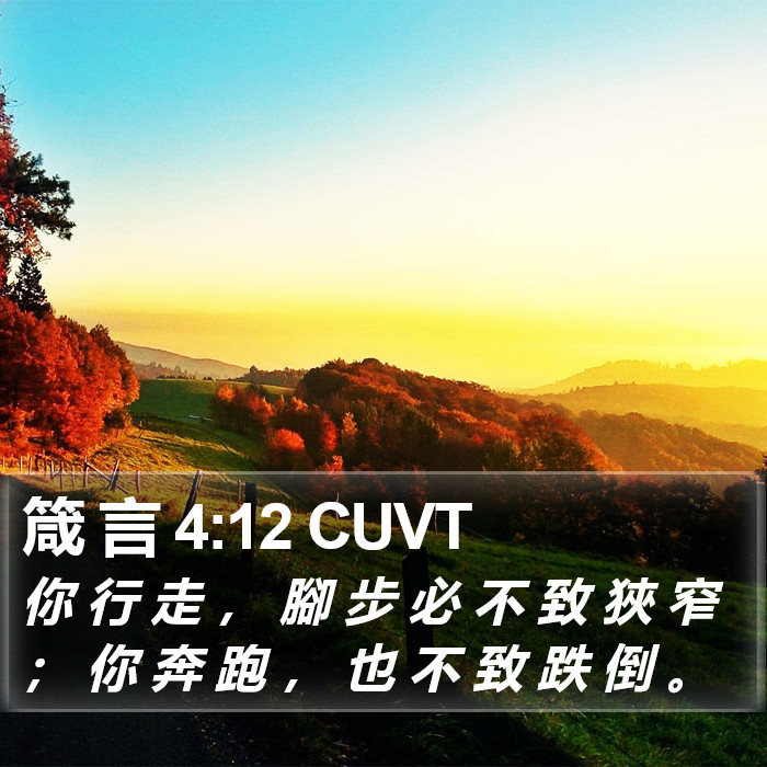 箴 言 4:12 CUVT Bible Study