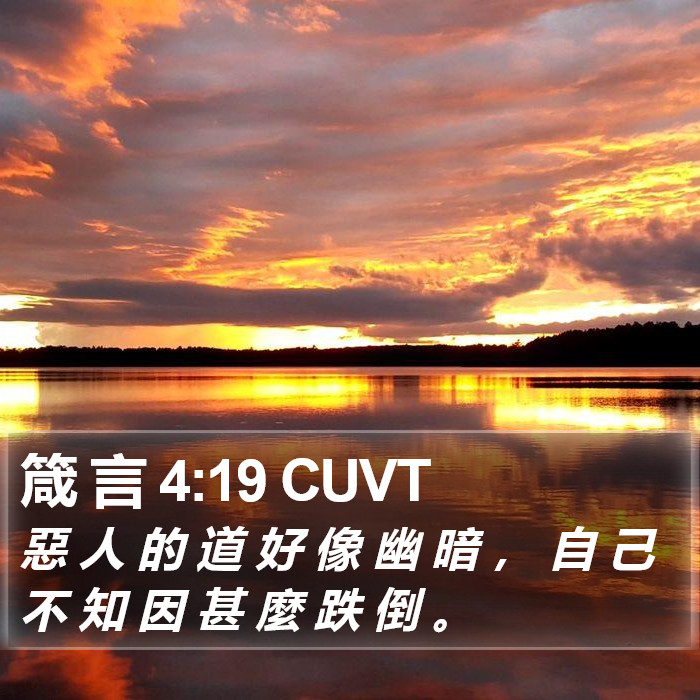 箴 言 4:19 CUVT Bible Study