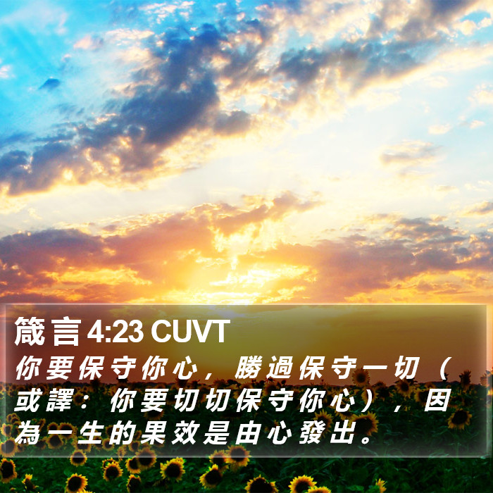 箴 言 4:23 CUVT Bible Study