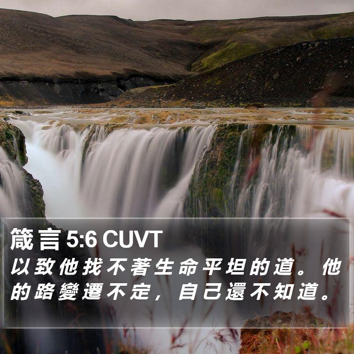 箴 言 5:6 CUVT Bible Study