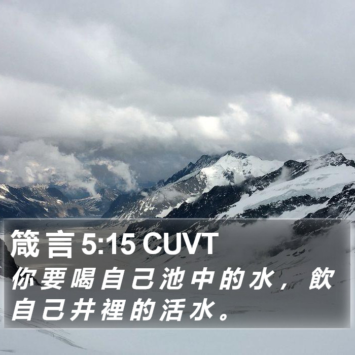 箴 言 5:15 CUVT Bible Study