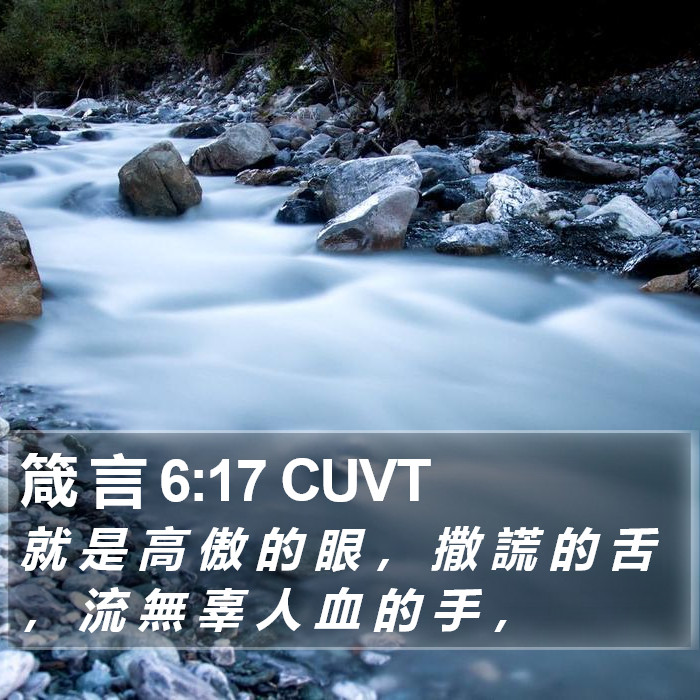 箴 言 6:17 CUVT Bible Study