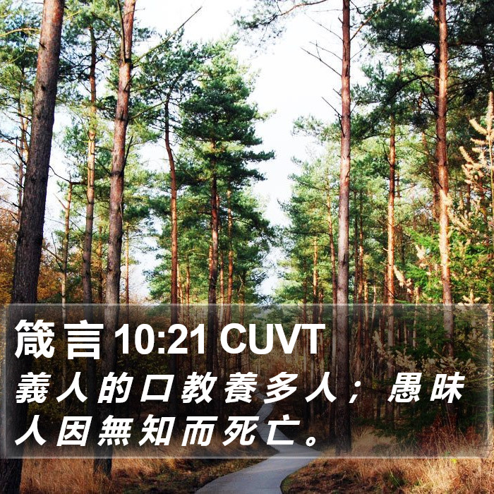 箴 言 10:21 CUVT Bible Study