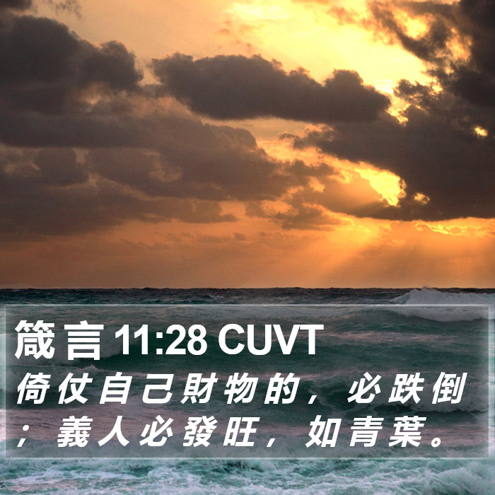 箴 言 11:28 CUVT Bible Study