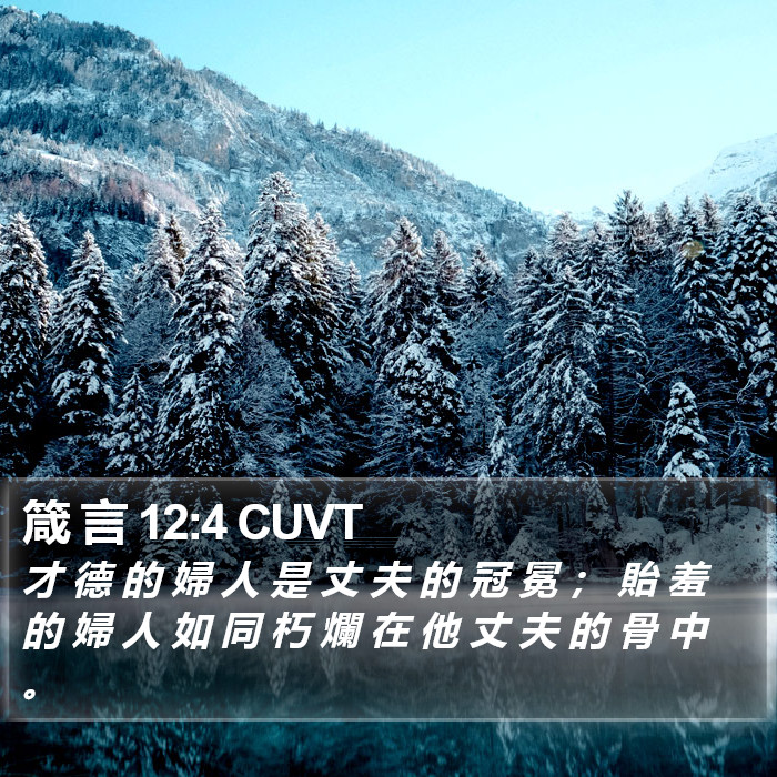 箴 言 12:4 CUVT Bible Study
