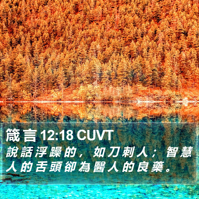箴 言 12:18 CUVT Bible Study