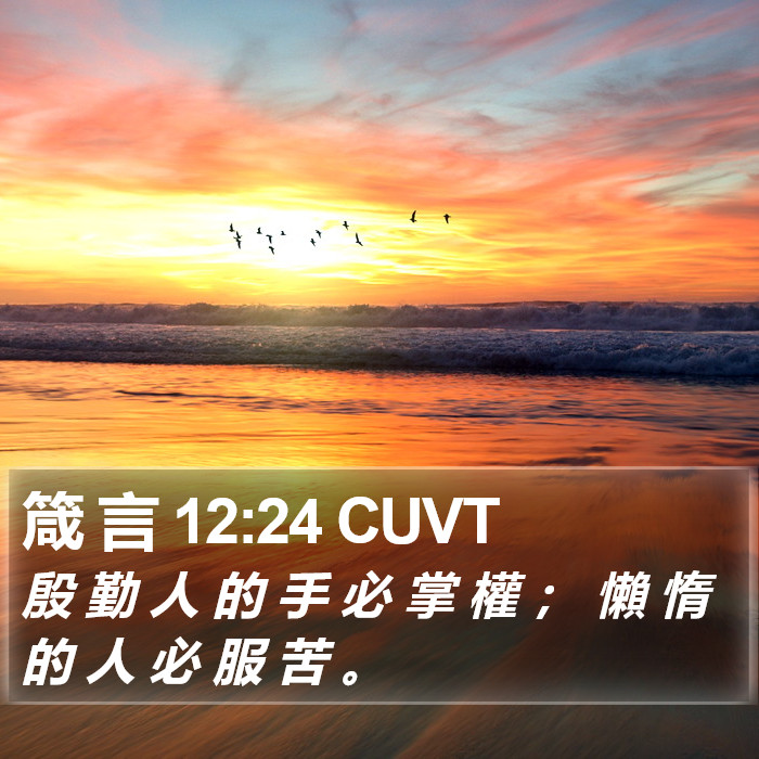 箴 言 12:24 CUVT Bible Study