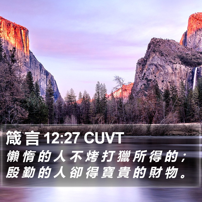 箴 言 12:27 CUVT Bible Study