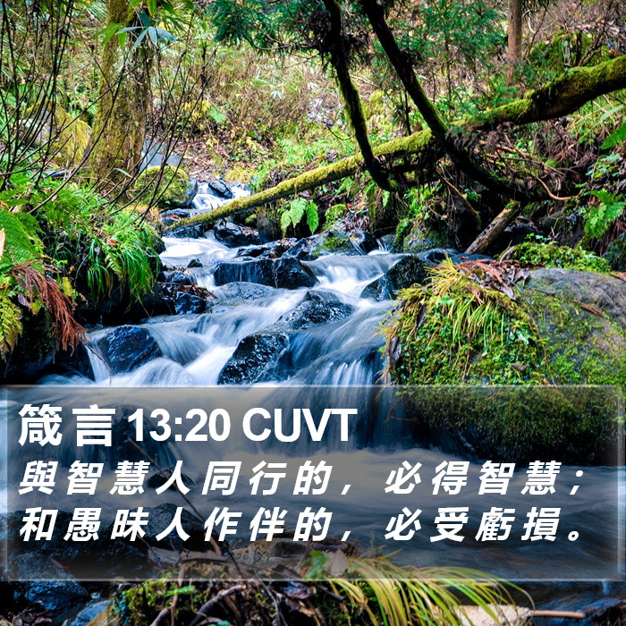 箴 言 13:20 CUVT Bible Study