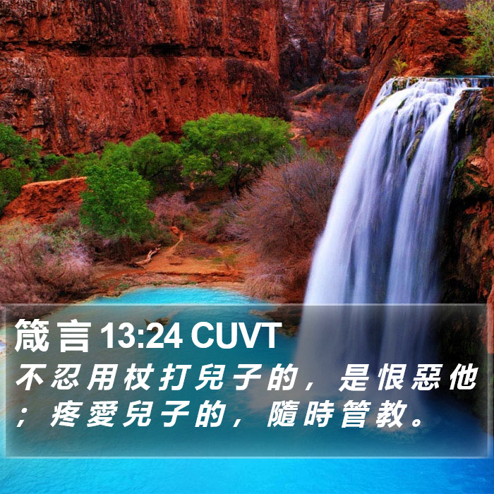 箴 言 13:24 CUVT Bible Study